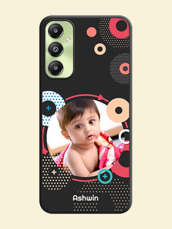 Multicoloured Round Image On Space Black Custom Soft Matte Mobile Back Cover - Galaxy A05s
