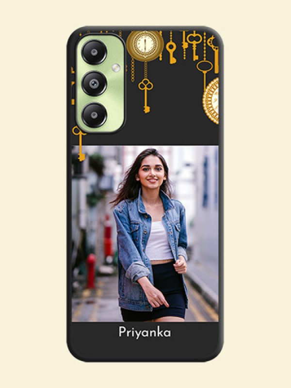 Decorative Design with Text On Space Black Custom Soft Matte Mobile Back Cover - Galaxy A05s