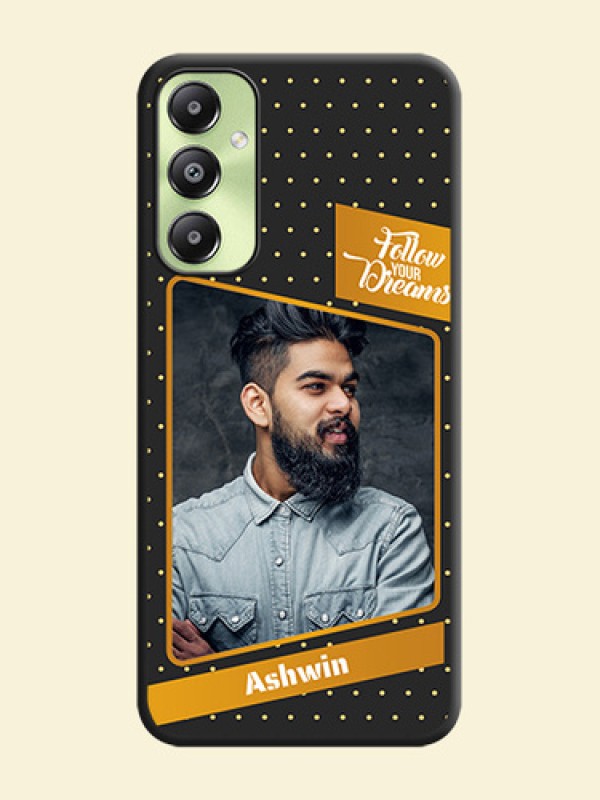 Follow Your Dreams with White Dots On Space Black Custom Soft Matte Mobile Back Cover - Galaxy A05s