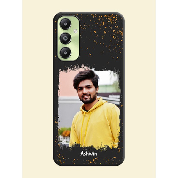 Spray Free Design on Photo On Space Black Custom Soft Matte Mobile Back Cover - Galaxy A05s
