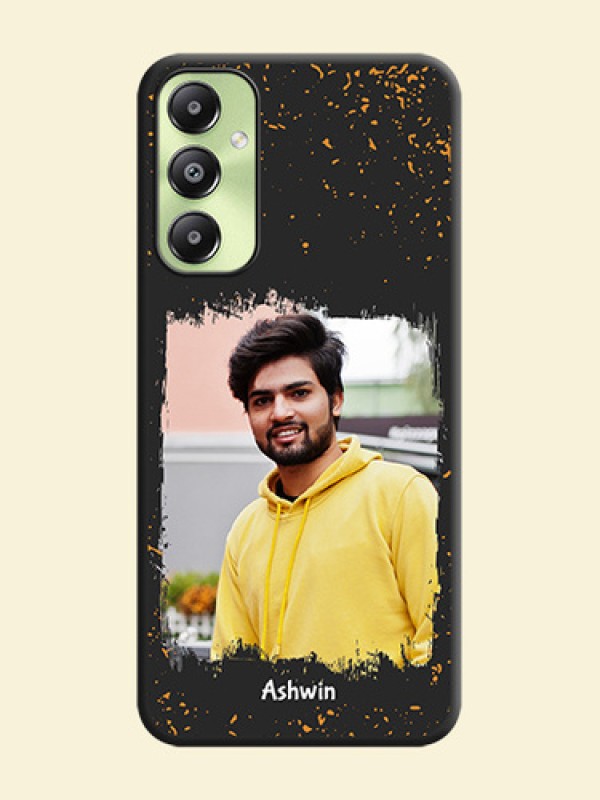 Spray Free Design on Photo On Space Black Custom Soft Matte Mobile Back Cover - Galaxy A05s