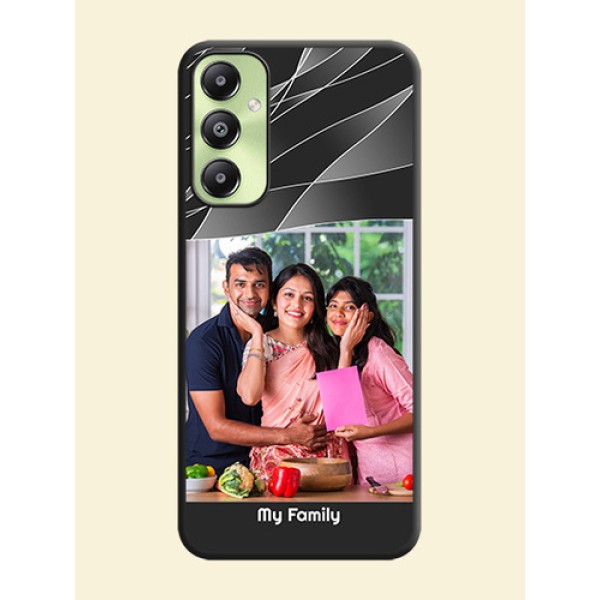 Mixed Wave Lines on Photo On Space Black Custom Soft Matte Mobile Back Cover - Galaxy A05s Mixed Wave Lines on Photo On Space Black Custom Soft Matte Mobile Back Cover - Galaxy A05s