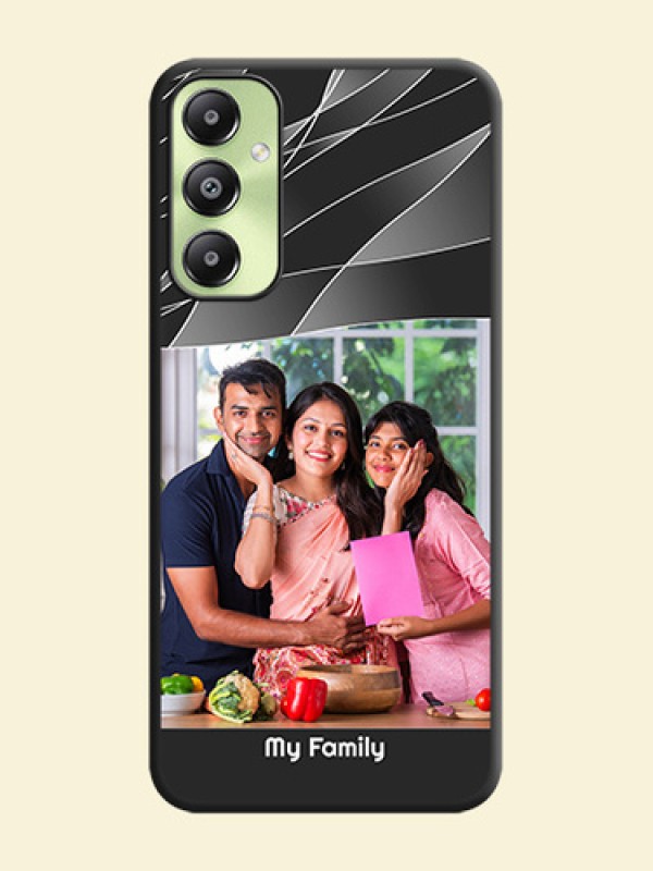 Mixed Wave Lines on Photo On Space Black Custom Soft Matte Mobile Back Cover - Galaxy A05s