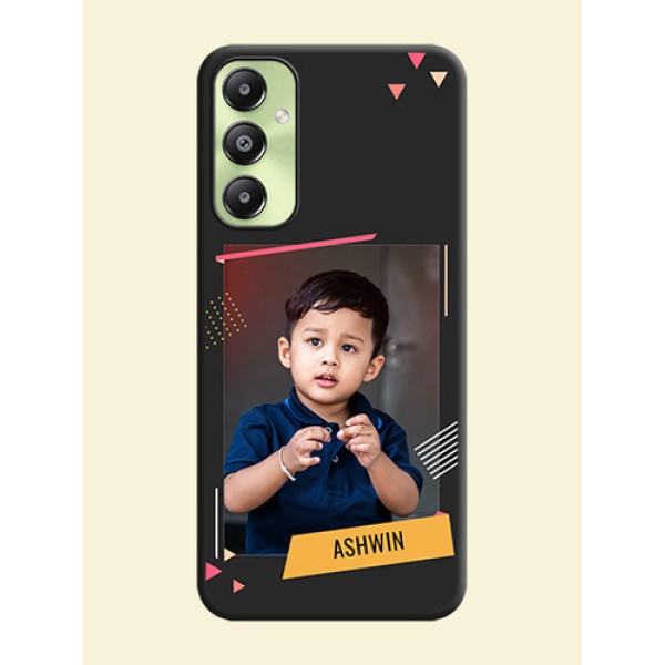Photo Frame with Triangle Small Dots on Photo On Space Black Custom Soft Matte Mobile Back Cover - Galaxy A05s