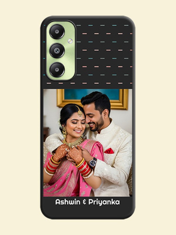 Line Pattern Design with Text On Space Black Custom Soft Matte Mobile Back Cover - Galaxy A05s