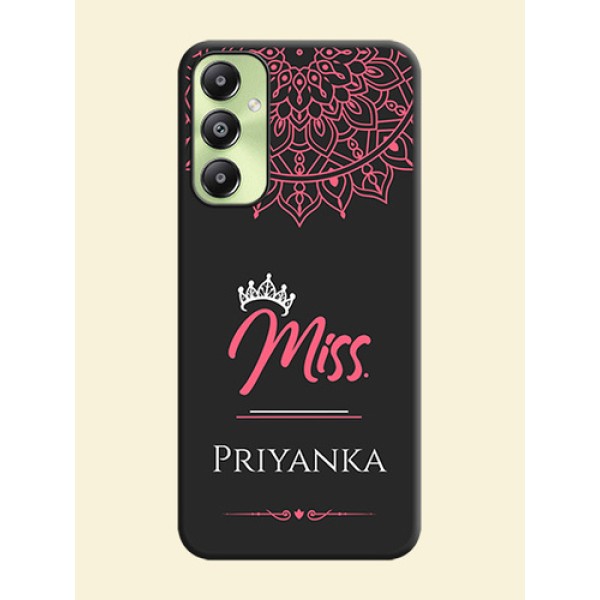 Mrs Name with Floral Design On Space Black Custom Soft Matte Mobile Back Cover - Galaxy A05s Mrs Name with Floral Design On Space Black Custom Soft Matte Mobile Back Cover - Galaxy A05s