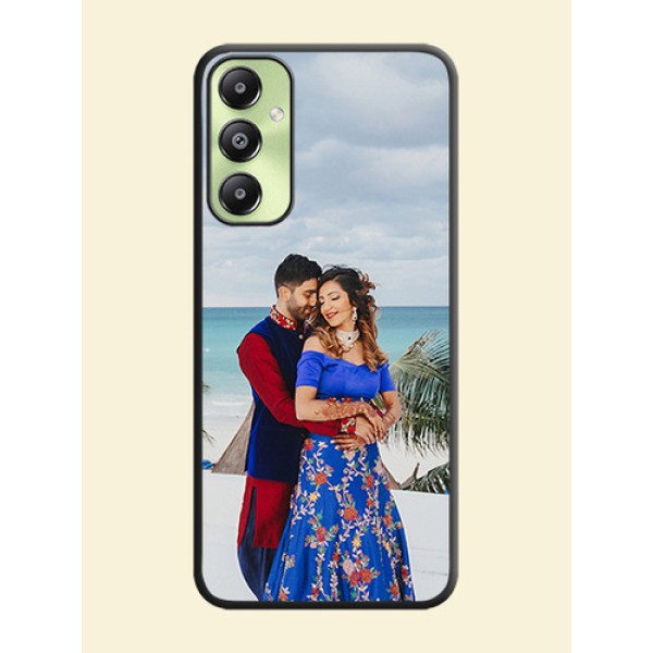 Full Single Pic Upload On Space Black Custom Soft Matte Mobile Back Cover - Galaxy A05s Full Single Pic Upload On Space Black Custom Soft Matte Mobile Back Cover - Galaxy A05s