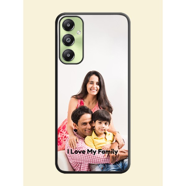 Full Single Pic Upload With Text On Space Black Custom Soft Matte Mobile Back Cover - Galaxy A05s Full Single Pic Upload With Text On Space Black Custom Soft Matte Mobile Back Cover - Galaxy A05s