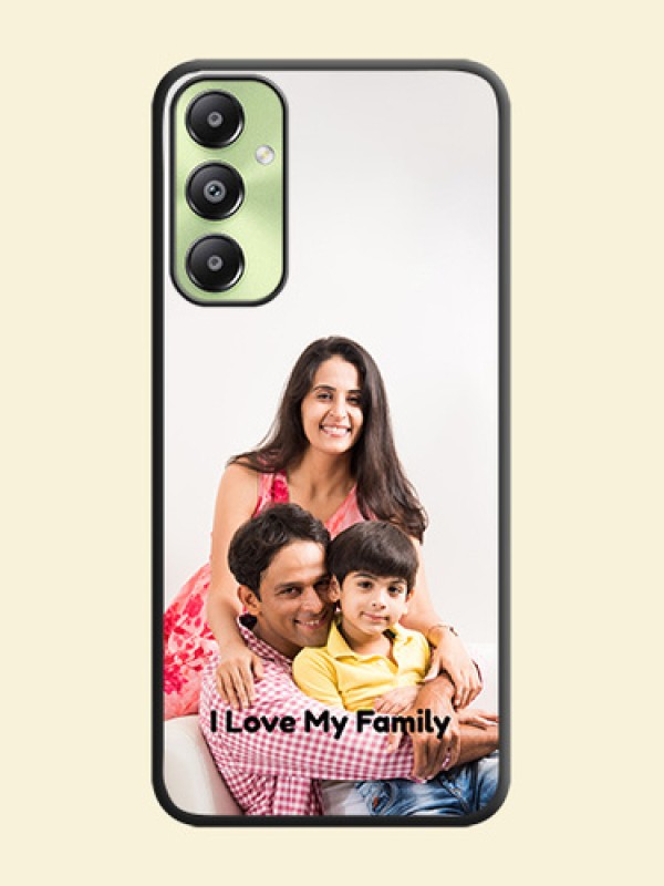 Full Single Pic Upload With Text On Space Black Custom Soft Matte Mobile Back Cover - Galaxy A05s