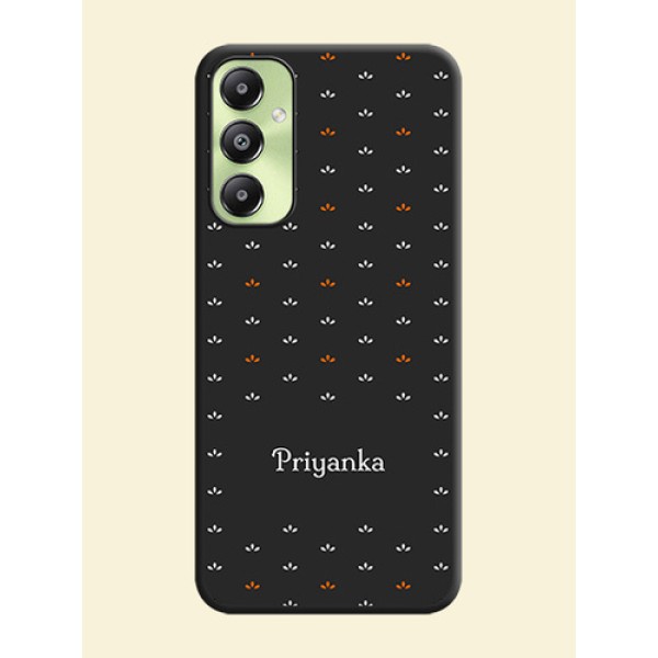Simple Pattern With Custom Text On Space Black Custom Soft Matte Mobile Back Cover - Galaxy A05s Simple Pattern With Custom Text On Space Black Custom Soft Matte Mobile Back Cover - Galaxy A05s