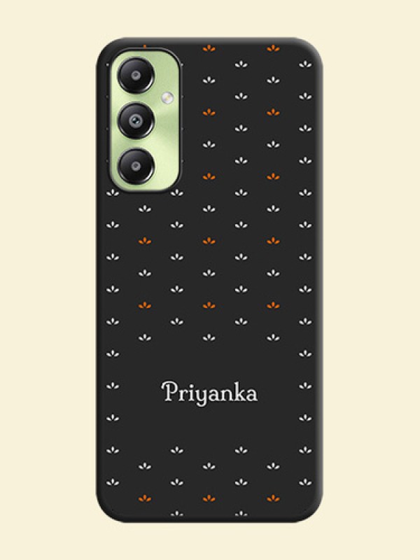 Simple Pattern With Custom Text On Space Black Custom Soft Matte Mobile Back Cover - Galaxy A05s