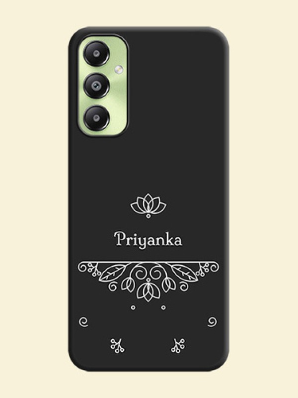 Lotus Garden Custom Text On Space Black Custom Soft Matte Mobile Back Cover - Galaxy A05s