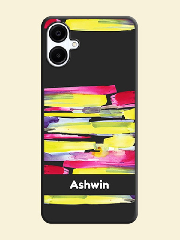 Brush Coloured On Space Black Custom Soft Matte Mobile Back Cover - Galaxy A06