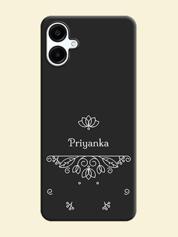 Lotus Garden Custom Text On Space Black Custom Soft Matte Mobile Back Cover - Galaxy A06