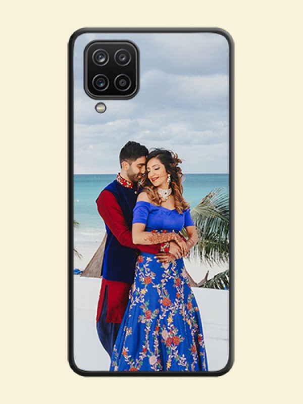 Full Single Pic Upload On Space Black Personalized Soft Matte Phone Covers -Samsung Galaxy A12