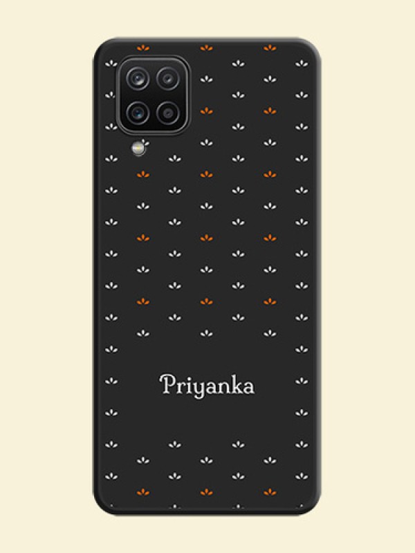 Simple Pattern With Custom Text On Space Black Personalized Soft Matte Phone Covers -Samsung Galaxy A12