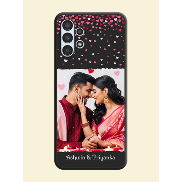 Fall in Love with Your Partner on Photo on Space Black Soft Matte Phone Cover - Galaxy A13 Fall in Love with Your Partner on Photo on Space Black Soft Matte Phone Cover - Galaxy A13