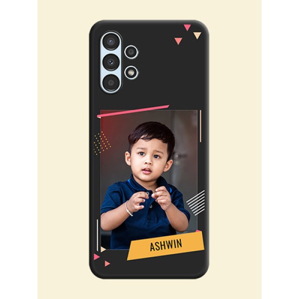 Photo Frame with Triangle Small Dots on Photo on Space Black Soft Matte Back Cover - Galaxy A13 Photo Frame with Triangle Small Dots on Photo on Space Black Soft Matte Back Cover - Galaxy A13