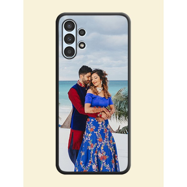 Full Single Pic Upload On Space Black Personalized Soft Matte Phone Covers -Samsung Galaxy A13 Full Single Pic Upload On Space Black Personalized Soft Matte Phone Covers -Samsung Galaxy A13