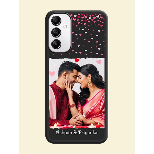 Fall in Love with Your Partner - Photo on Space Black Soft Matte Phone Cover -Galaxy A14 4G Fall in Love with Your Partner - Photo on Space Black Soft Matte Phone Cover -Galaxy A14 4G