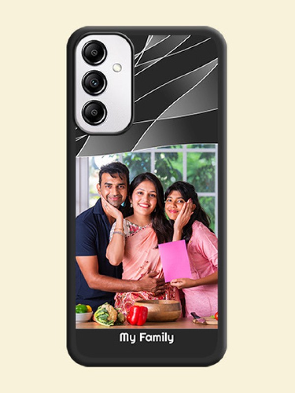 Mixed Wave Lines - Photo on Space Black Soft Matte Mobile Cover -Galaxy A14 4G