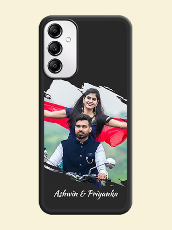 Grunge Brush Strokes - Photo on Space Black Soft Matte Back Cover -Galaxy A14 4G