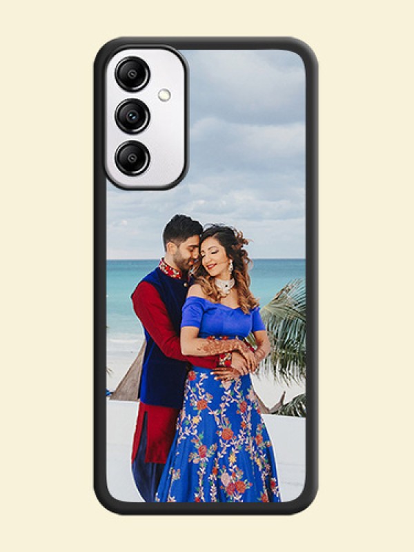 Full Single Pic Upload On Space Black Personalized Soft Matte Phone Covers -AppleGalaxy A14 4G
