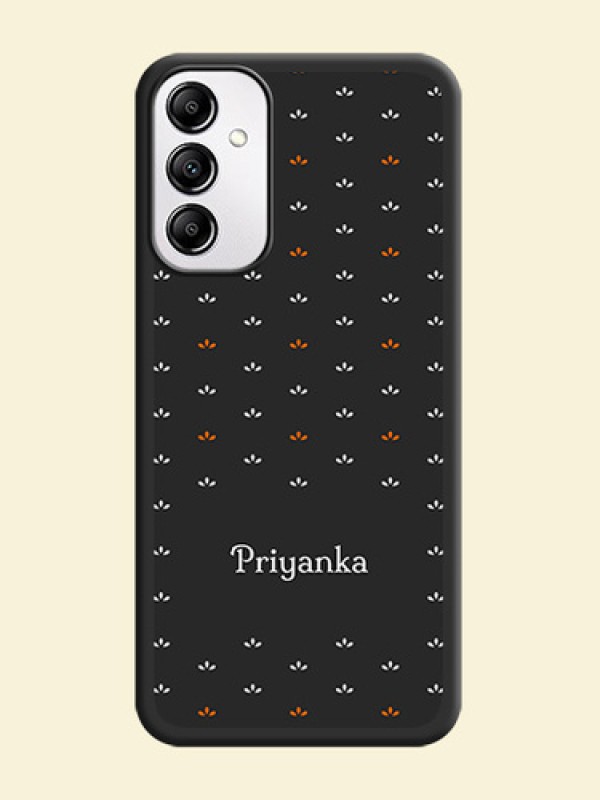 Simple Pattern With Custom Text On Space Black Personalized Soft Matte Phone Covers -AppleGalaxy A14 4G