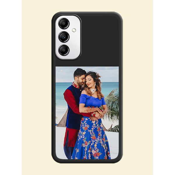 Image Upload With Space Black Color On Custom Soft Matte Mobile Back Cover - Samsung Galaxy A14 4G Image Upload With Space Black Color On Custom Soft Matte Mobile Back Cover - Samsung Galaxy A14 4G
