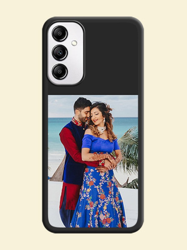 Image Upload With Space Black Color On Custom Soft Matte Mobile Back Cover - Samsung Galaxy A14