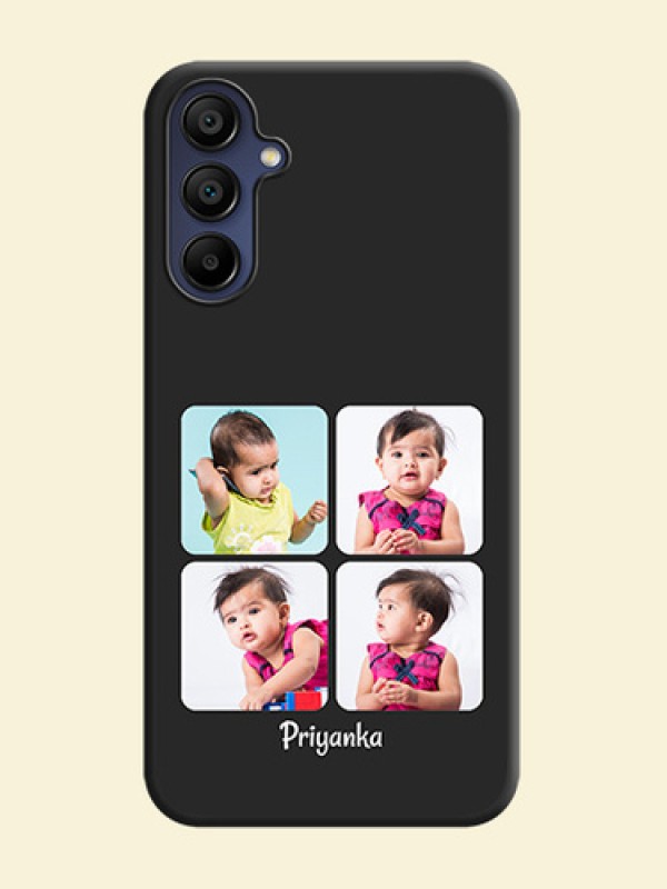 Floral Art with 6 Image Holder - Photo on Space Black Soft Matte Mobile Case - Galaxy A15 5G