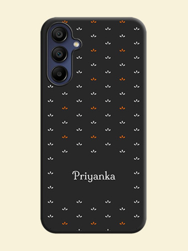 Simple Pattern With Custom Text On Space Black Personalized Soft Matte Phone Covers - Galaxy A15 5G