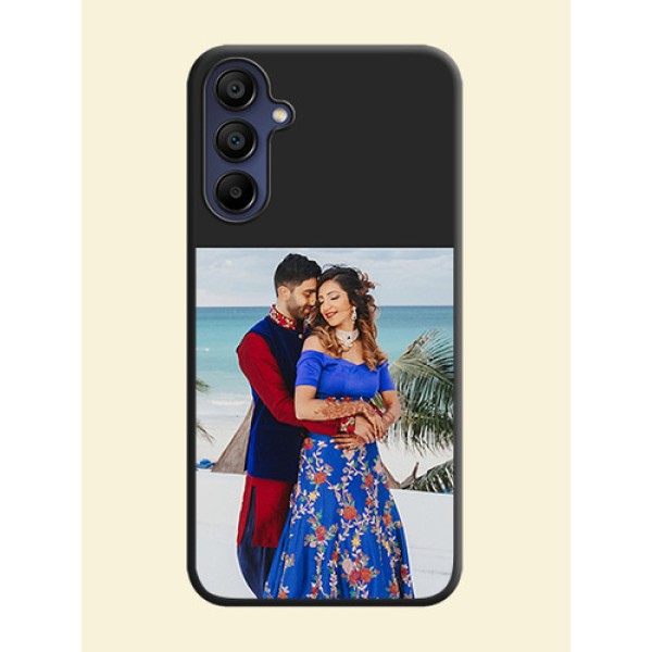 Image Upload With Space Black Color On Custom Soft Matte Mobile Back Cover - Samsung Galaxy A15 5G Image Upload With Space Black Color On Custom Soft Matte Mobile Back Cover - Samsung Galaxy A15 5G