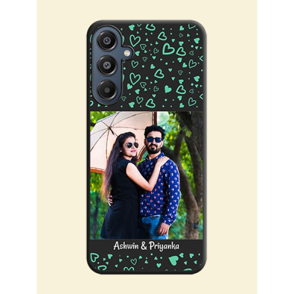 Sea Green Indefinite Love Pattern on Photo On Space Black Custom Soft Matte Mobile Back Cover - Galaxy A16 5G Sea Green Indefinite Love Pattern on Photo On Space Black Custom Soft Matte Mobile Back Cover - Galaxy A16 5G