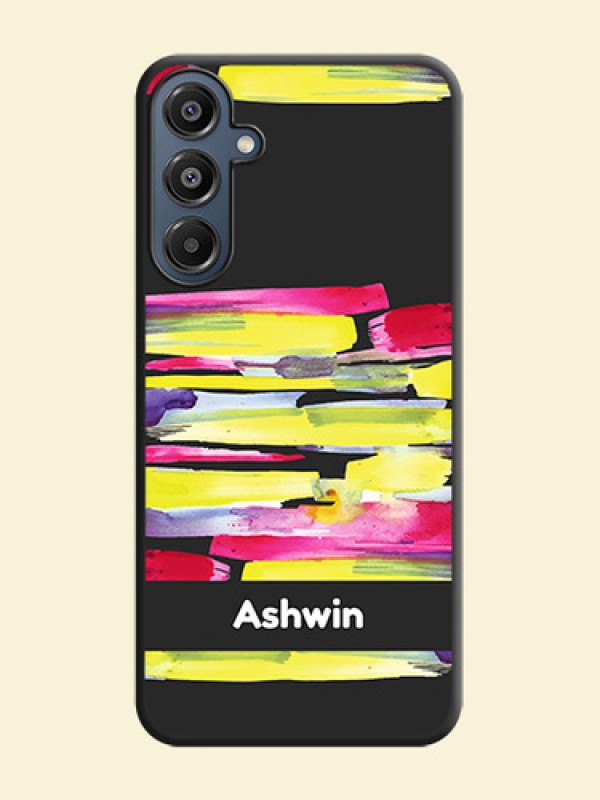 Brush Coloured On Space Black Custom Soft Matte Mobile Back Cover - Galaxy A16 5G
