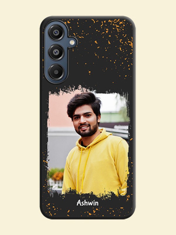 Spray Free Design on Photo On Space Black Custom Soft Matte Mobile Back Cover - Galaxy A16 5G