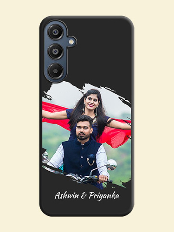 Grunge Brush Strokes on Photo On Space Black Custom Soft Matte Mobile Back Cover - Galaxy A16 5G