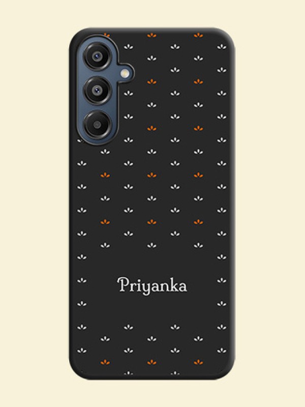 Simple Pattern With Custom Text On Space Black Custom Soft Matte Mobile Back Cover - Galaxy A16 5G