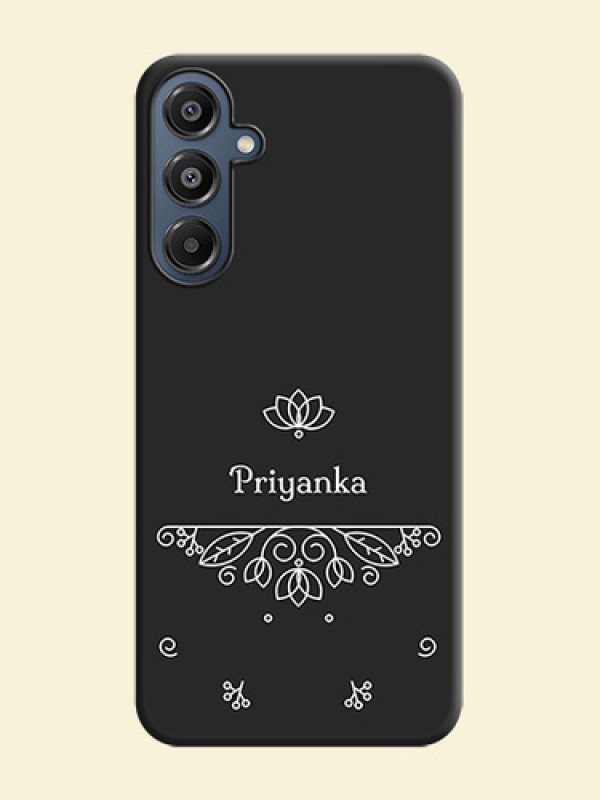 Lotus Garden Custom Text On Space Black Custom Soft Matte Mobile Back Cover - Galaxy A16 5G