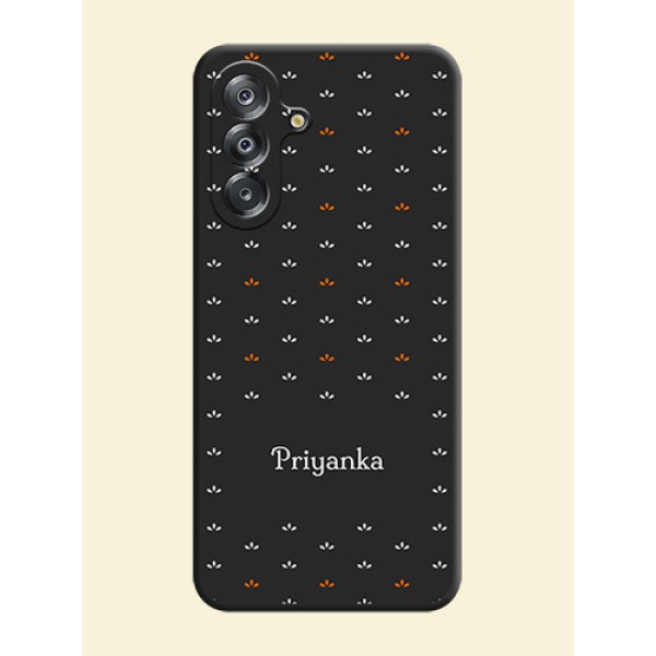 Simple Pattern With Custom Text On Space Black Custom Soft Matte Mobile Back Cover - Samsung Galaxy A17 5G Simple Pattern With Custom Text On Space Black Custom Soft Matte Mobile Back Cover - Samsung Galaxy A17 5G