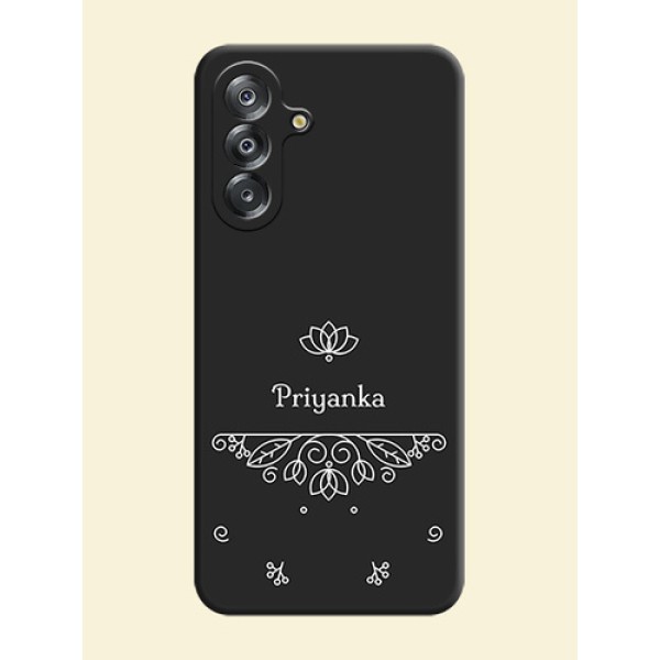 Lotus Garden Custom Text On Space Black Custom Soft Matte Mobile Back Cover - Samsung Galaxy A17 5G Lotus Garden Custom Text On Space Black Custom Soft Matte Mobile Back Cover - Samsung Galaxy A17 5G