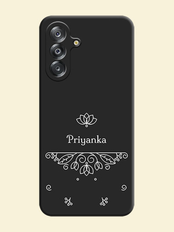 Lotus Garden Custom Text On Space Black Custom Soft Matte Mobile Back Cover - Samsung Galaxy A17 5G