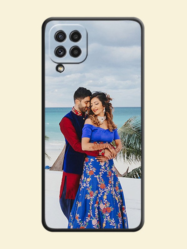 Full Single Pic Upload On Space Black Personalized Soft Matte Phone Covers -Samsung Galaxy A22 4G