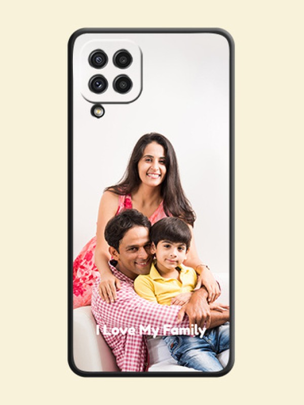 Full Single Pic Upload With Text On Space Black Personalized Soft Matte Phone Covers -Samsung Galaxy A22 4G
