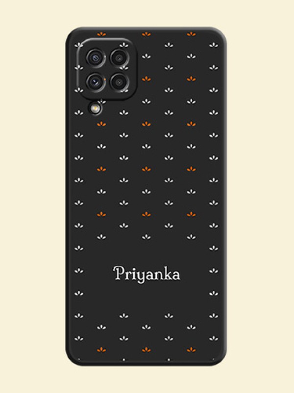 Simple Pattern With Custom Text On Space Black Personalized Soft Matte Phone Covers -Samsung Galaxy A22 4G