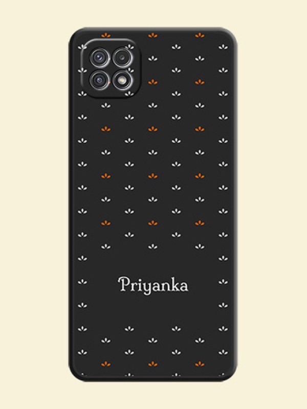 Simple Pattern With Custom Text On Space Black Personalized Soft Matte Phone Covers -Samsung Galaxy A22 5G
