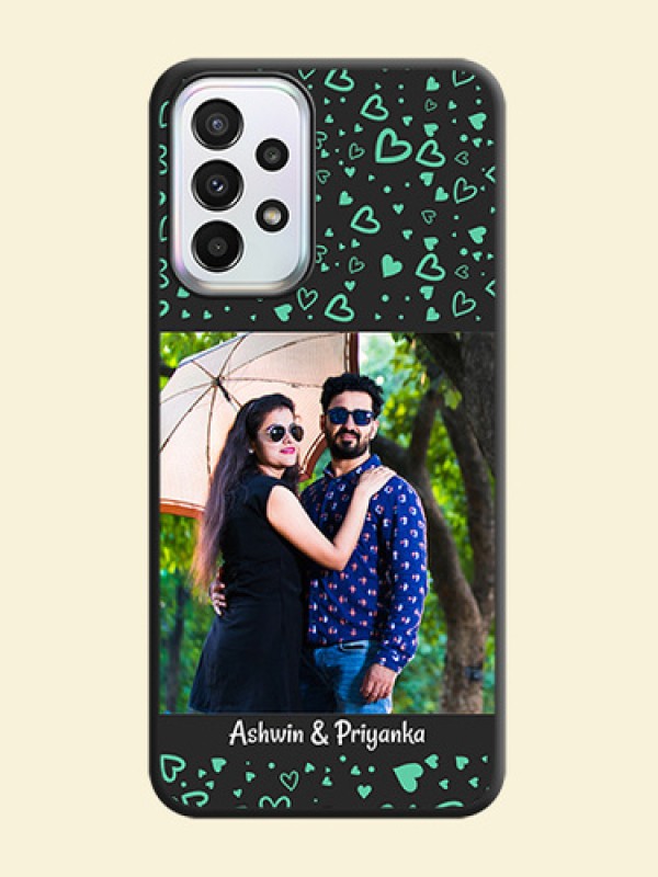 Sea Green Indefinite Love Pattern on Photo on Space Black Soft Matte Mobile Cover - Galaxy A23