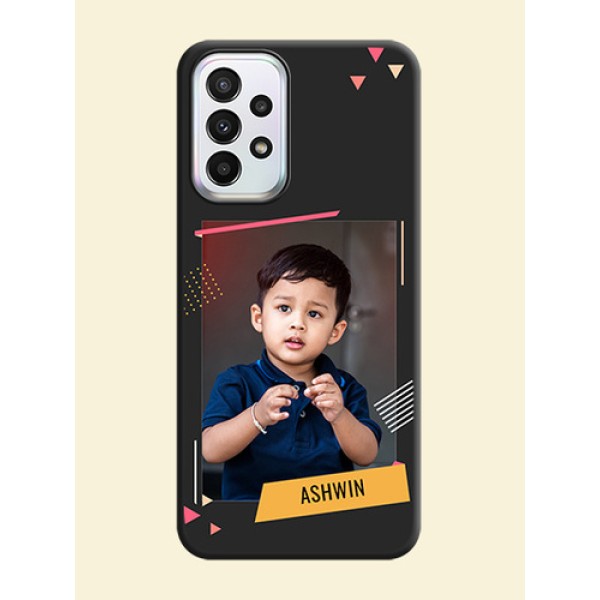 Photo Frame with Triangle Small Dots on Photo on Space Black Soft Matte Back Cover - Galaxy A23 Photo Frame with Triangle Small Dots on Photo on Space Black Soft Matte Back Cover - Galaxy A23