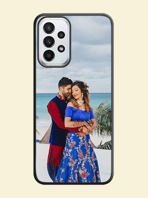 Full Single Pic Upload On Space Black Personalized Soft Matte Phone Covers -Samsung Galaxy A23 5G