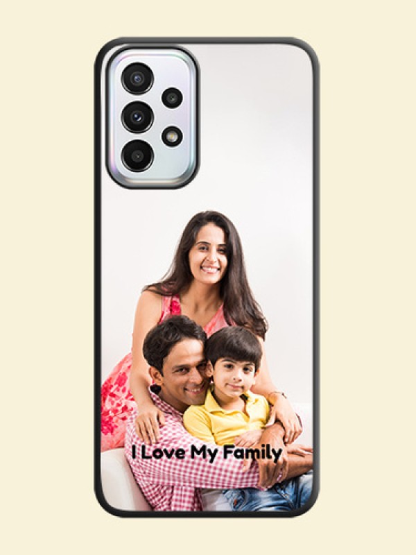 Full Single Pic Upload With Text On Space Black Personalized Soft Matte Phone Covers -Samsung Galaxy A23 5G